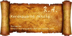 Kerékgyártó Attila névjegykártya