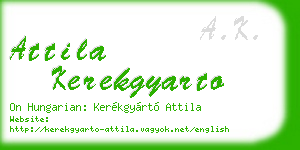 attila kerekgyarto business card