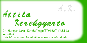 attila kerekgyarto business card